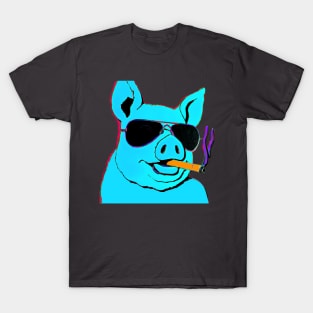 Cool piggy with cigar and shades T-Shirt